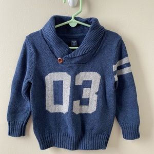 Baby Gap Navy & Gray Varsity Sweater